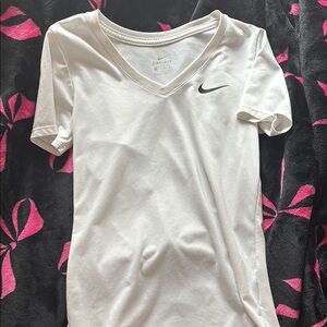 Nike Women's White V-Neck Top